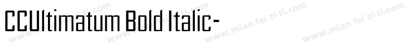 CCUltimatum Bold Italic字体转换